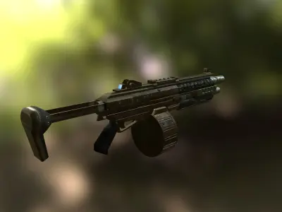 Weapon Shot Gun Low-poly 3D model