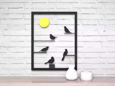 Bird Decoration Model Free 3D model