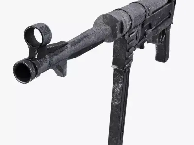 MP40 Submachine gun Low-poly 3D model get