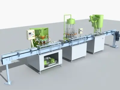 Industrial Equipment 12- Beverage Production Line 3D model