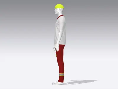 Worker Cloth Low-poly 3D model purchase