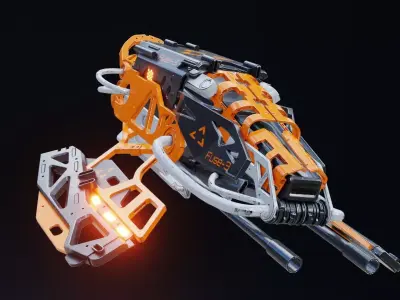 SpaceShip 3D model - PBR and Textured