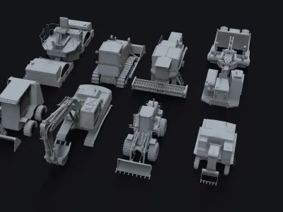Loader Pack Low-poly 3D model