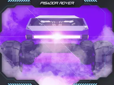 Giant Rover vehicle  Low-poly 3D model