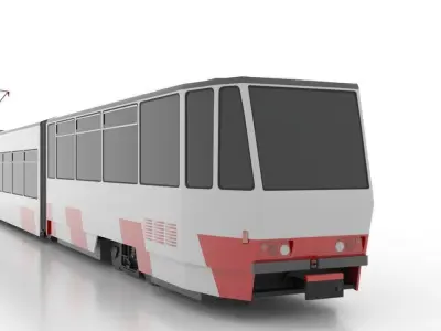 Tatra KT6TM Low Low-poly 3D model