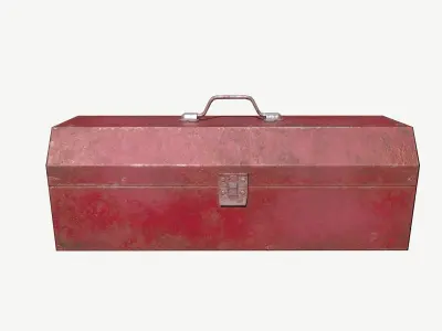 Old Toolbox 3D model Low-poly 3D model
