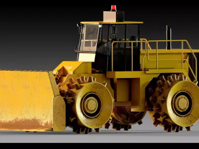 Heavy Machinery Collection Vol 01- Low-Poly 3D Model  Low-poly 3D model