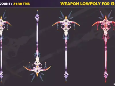 SWORD WEAPON BITBOT Low-poly 3D model