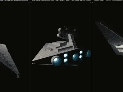 Low poly Star Destroyer Free 3D model
