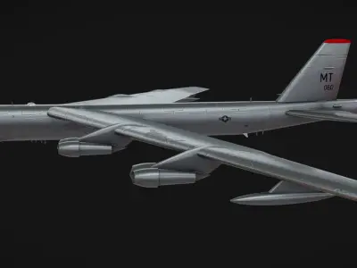B-52 Airplane Low-poly 3D model