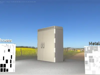 Electrical Distribution Cabinet 15 Low-poly 3D model