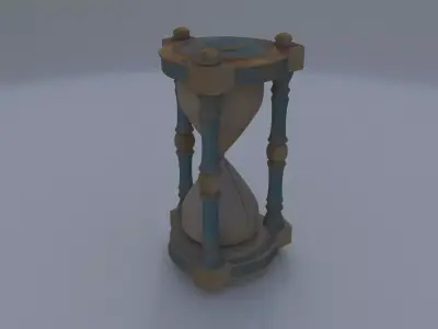 Bronze Mounted Hourglass 3D model