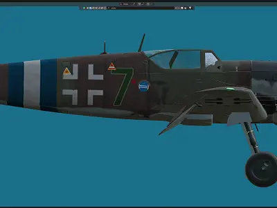 Me-109 G-10 Free 3D model