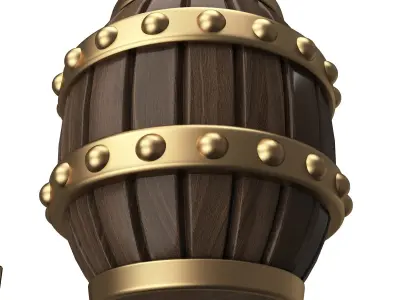 Barrel Low-poly 3D model