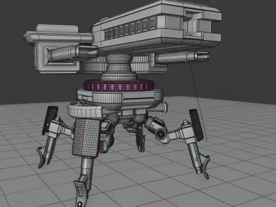 Robot Tanks - heavily rusted  Free 3D model