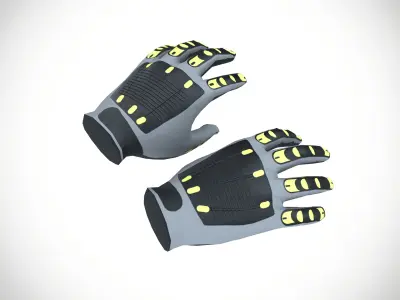 Impact gloves Low-poly 3D model