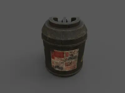 CHEMICAL BOTTLE Low-poly 3D model