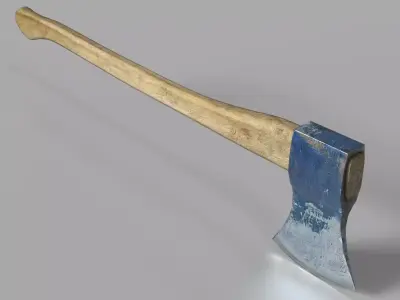 Realistic Ax worn-out Low-poly 3D model