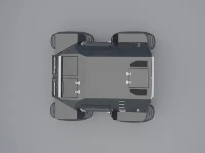 Military Truck Low-poly 3D model
