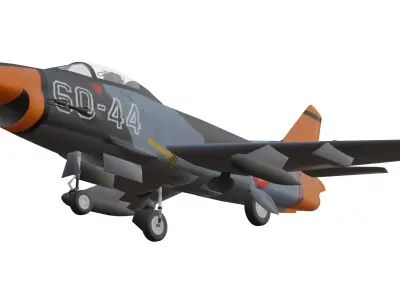 Strike Fighter Fiat G91 Low-poly 3D model