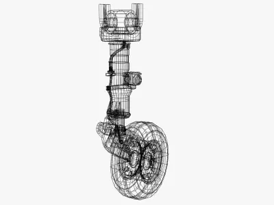  Aircraft Landing Gear Low-poly 3D model