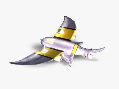 Space Ship1 Low-poly 3D model