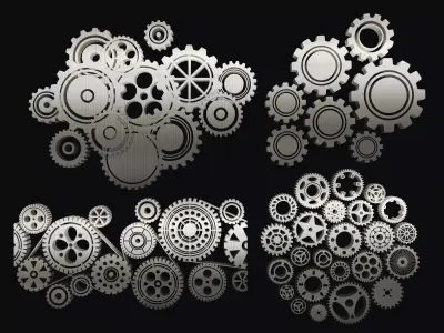 cogwheel Low-poly 3D model