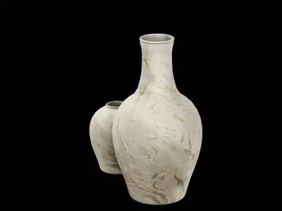 Two Vases Low-poly 3D model