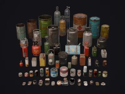 Industrial Storage Containers  Environment Prop Pack 3D model