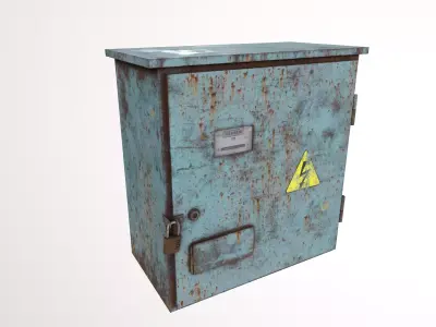 Electricity Box 2 Low-poly 3D model