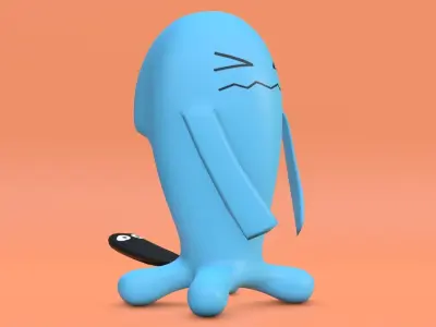 Wobbuffet toy fish 3D model