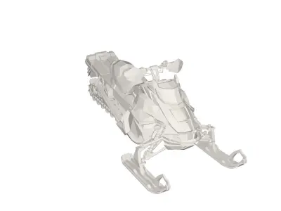 Snow scooter 3D model