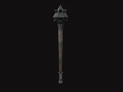 Medieval Mace Low-poly 3D model 17