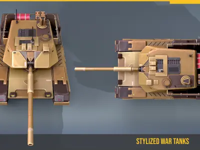 Stylized Tank Type99 Low-poly 3D model
