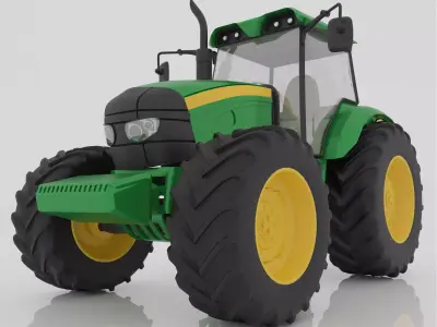Farm Tractor 4K 3D model