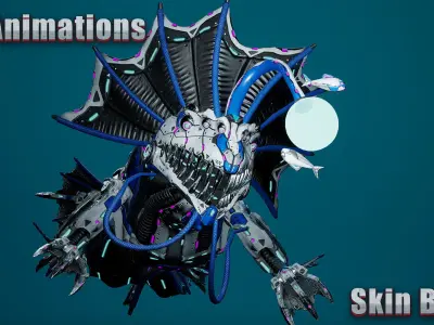 Sci-Fi Angler Fish Low-poly 3D model