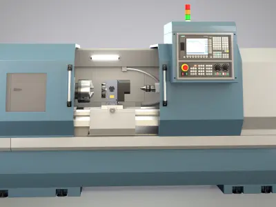 CNC Lathe SMTCL KE80 2000 3D model