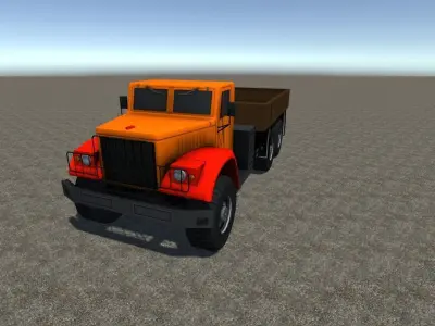 Industrial Cargo Truck 2 Low-poly 3D model