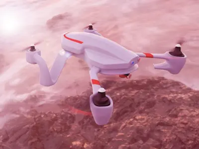 Drone with two propellers Free 3D model