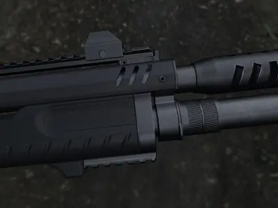 Fabarm STF12 compact Low-poly 3D model