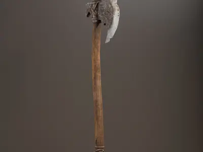 Battle Axe 3D model 7