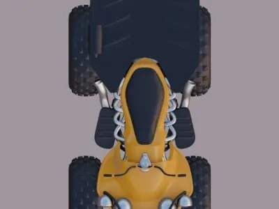 quad bike Low-poly 3D model buy