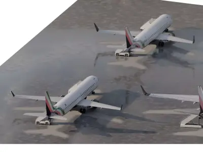 BOEING 737-700  ATR72 and EMBRAER175 with interior 3D model