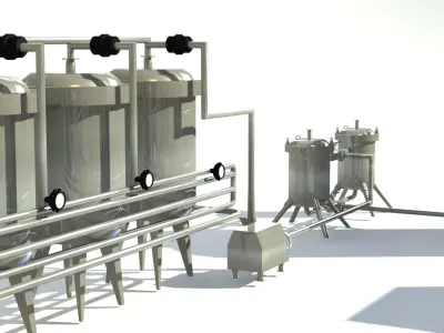 beverage production line 3D model