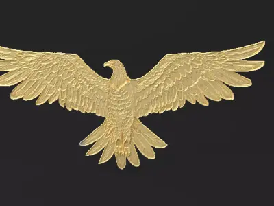 eagle for coin bump model also printable 3D print model