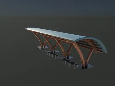 Modern Pergola 3D model