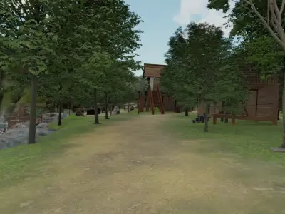 Fantasy Village By The River 3D model