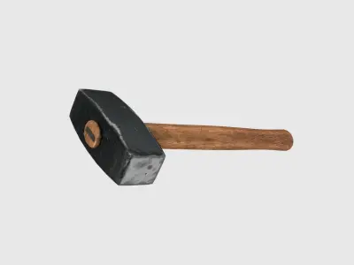 Old hammer Low-poly 3D model buy