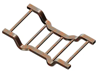 Rusty Vehicle Chassis 3D model
