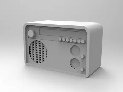 Vintage Radio Free 3D model purchase